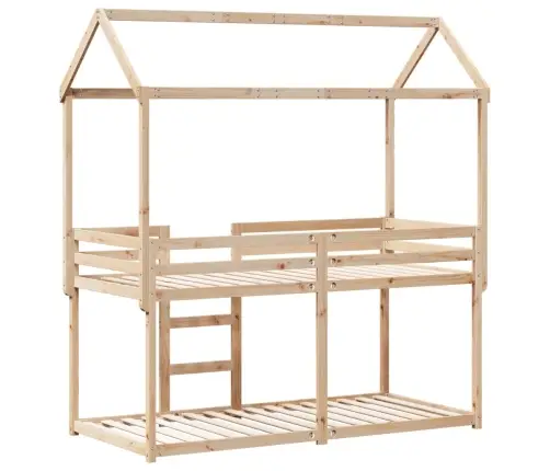 Katusega Narivoodi, 80 X 200 cm Männipuit