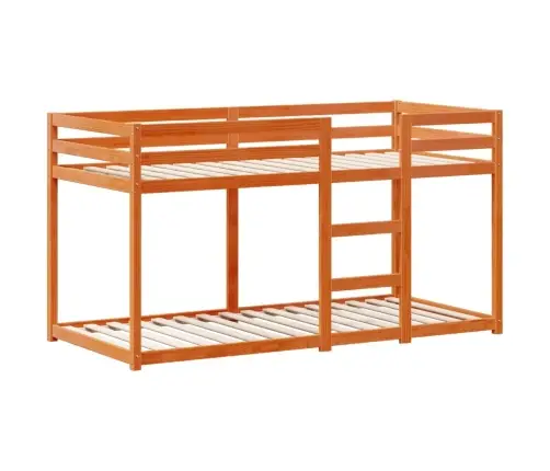 Vaikiška Lova Su Stogeliu, Vaško Ruda, 80X200cm Pušies Masyvas