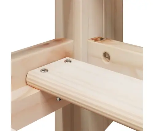 Divstāvu Gulta Ar Jumtu, 90X190 Cm, Priedes Masīvkoks Vidaxl