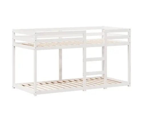 Katusega Narivoodi, Valge, 90 X 190 cm Männipuit