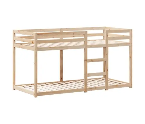 Divstāvu Gulta Ar Jumtu, 90X190 Cm, Priedes Masīvkoks Vidaxl