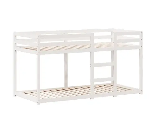 Katusega Narivoodi, Valge, 90 X 190 cm Männipuit