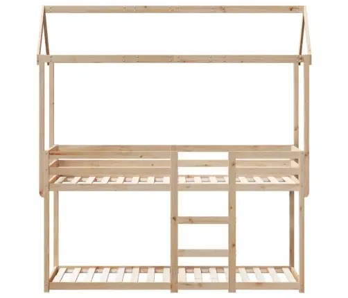 Katusega Narivoodi, 75 X 190 cm Männipuit