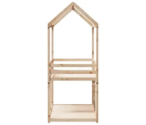 Katusega Narivoodi, 75 X 190 cm Männipuit