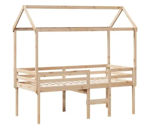 Kõrge Voodi, Katusega, 80 X 200 cm Männipuit