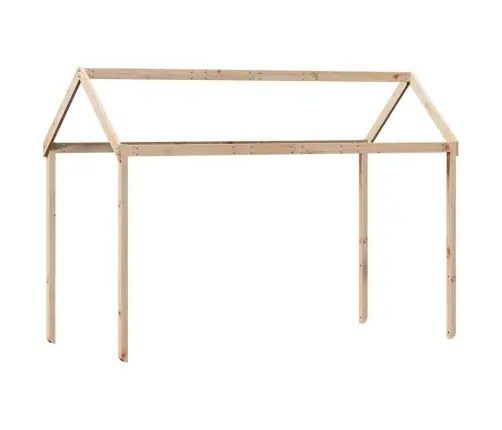 Kõrge Voodi, Katusega, 80 X 200 cm Männipuit