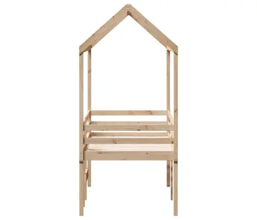 Kõrge Voodi, Katusega, 80 X 200 cm Männipuit