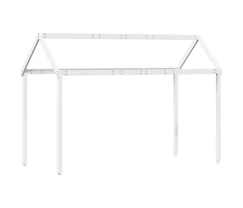 Aukšta Lova Su Stogu, Balta, 80X200cm Pušies Medienos Masyvas