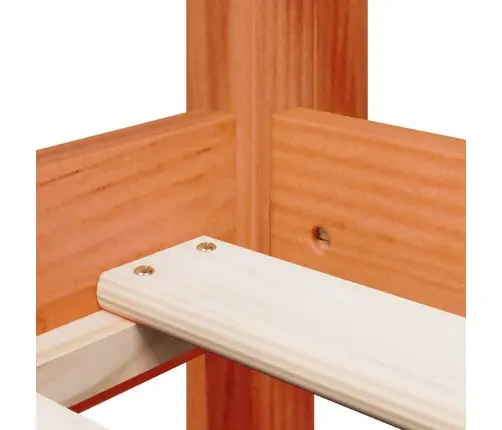 Augstā Gulta Ar Jumtu Vaska Brūnas 80X200 Cm Priedes Masīvkoks Vidaxl