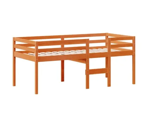 Kõrge Voodi, Katusega, Meepruun, 75 X 190 cm Männipuit