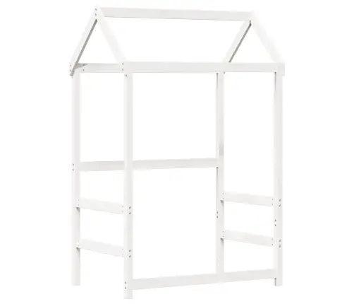 Lovos Rėmas Su Stogeliu, Baltas, 75X190cm Pušies Masyvas