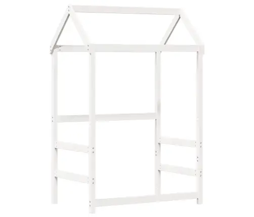 Gulta Ar Solu Un Jumtu, Balta, 100X200 Cm, Priedes Masīvkoks Vidaxl