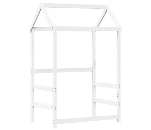 Gulta Ar Solu Un Jumtu, Balta, 80X200 Cm, Priedes Masīvkoks Vidaxl