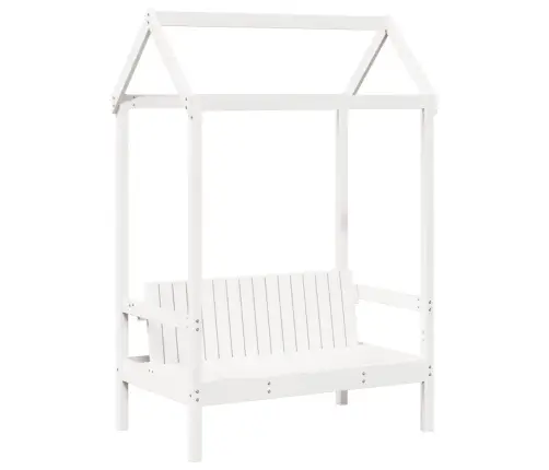 Gulta Ar Solu Un Jumtu, Balta, 80X200 Cm, Priedes Masīvkoks Vidaxl