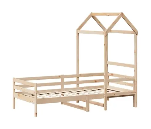 Katusega Päevavoodi, 90 X 200 cm Männipuit