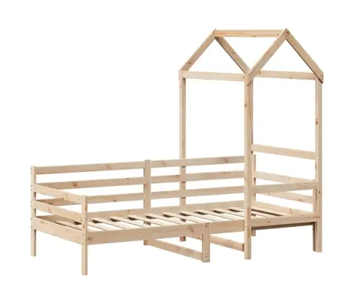 Katusega Päevavoodi, 90 X 200 cm Männipuit