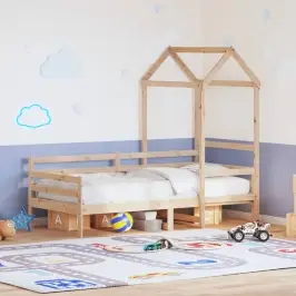 Katusega Päevavoodi, 90 X 200 cm Männipuit