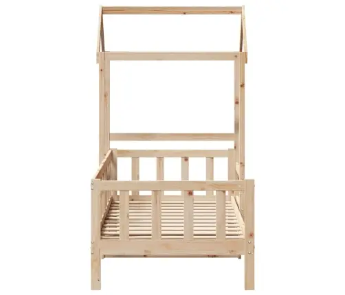 Lova Su Stogeliu, 90X200cm Pušies Medienos Masyvas