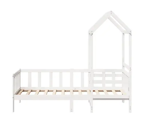 Lovos Ir Suoliuko Komplektas Su Stogeliu, Balta, 80X200Cm