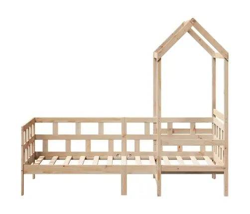 Dīvāngulta Ar Jumtu, 90X200 Cm, Priedes Masīvkoks Vidaxl