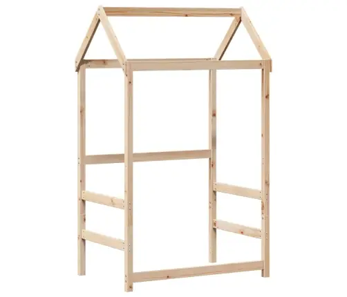 Dienas Gulta Ar Jumtu Bez Matrača 80X200 Cm Masīvkoks Vidaxl