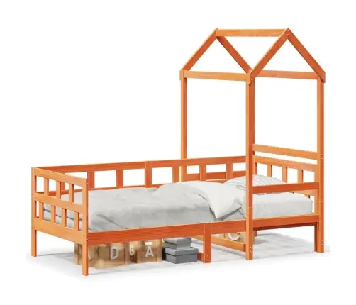 Dīvāngulta Ar Jumtu, Vaska Brūna, 80X200 Cm, Priedes Koks Vidaxl