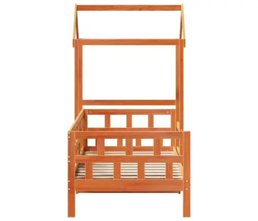 Dīvāngulta Ar Jumtu, Vaska Brūna, 80X200 Cm, Priedes Koks Vidaxl