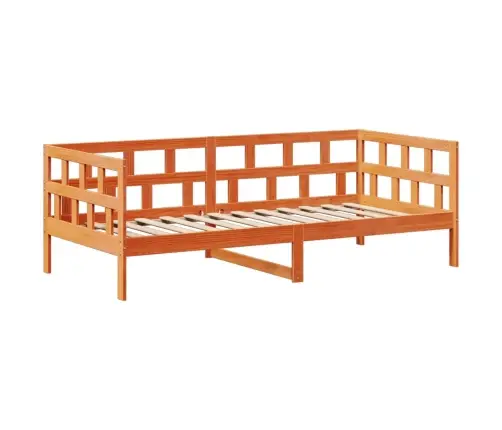 Vaikiška Lova Su Stogeliu, Vaško Ruda, 90X200cm Pušies Masyvas