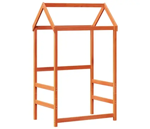 Vaikiška Lova Su Stogeliu, Vaško Ruda, 90X200cm Pušies Masyvas