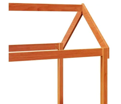 Gultas Komplekts Ar Jumtu, Vaska Brūna, 80X200 Cm, Priedes Koks Vidaxl Gultas Komplekts Ar Jumtu, Vaska Brūna, 80X200 Cm, Priedes Koks Vidaxl