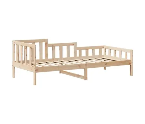 Dīvāngulta Ar Jumtu, 90X200 Cm, Priedes Masīvkoks Vidaxl