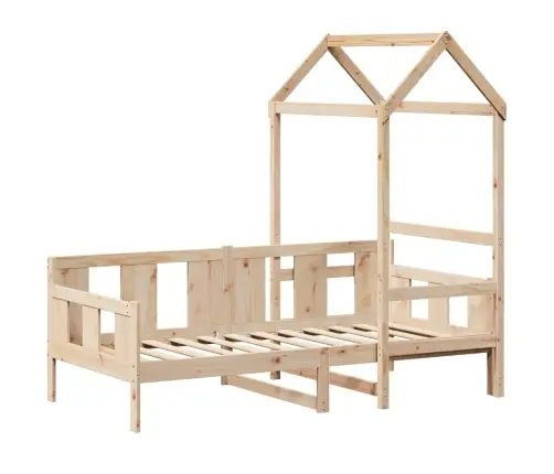 Lova Su Stogeliu, 80X200cm Pušies Medienos Masyvas