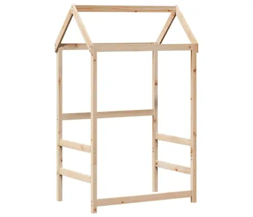 Lova Su Stogeliu, 80X200cm Pušies Medienos Masyvas