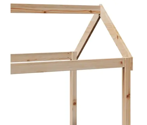 Dienas Gulta Ar Jumtu Bez Matrača 80X200 Cm Masīvkoks Vidaxl