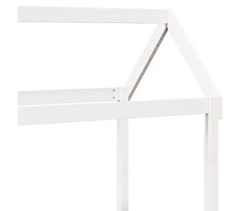 Päevavoodi Katusega Ilma Madratsita, Valge, 80 X 200 cm Puit