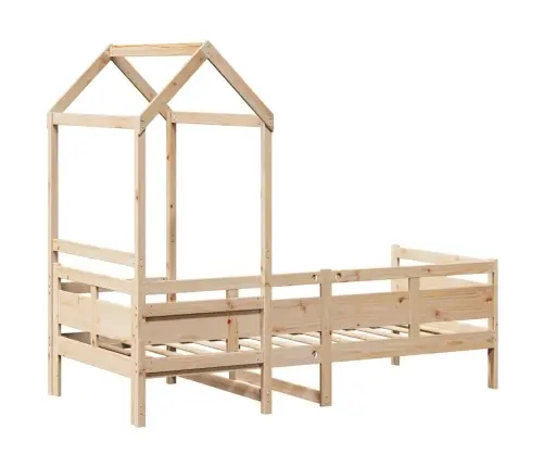 Katusega Päevavoodi, 90 X 190 cm Männipuit