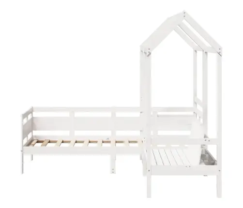 Päevavoodi Ja Pinkide Komplekt Ilma Madratsita, Valge,80X200 Cm