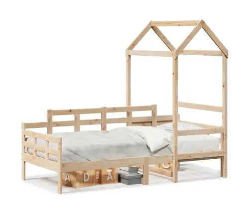 Katusega Päevavoodi, 90 X 200 cm Männipuit