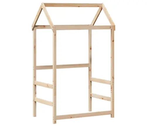 Dienas Gulta Ar Jumtu Bez Matrača 80X200 Cm Masīvkoks Vidaxl