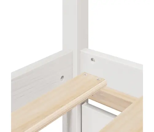 Gulta Bez Matrača, Balts, 200X200 Cm, Priedes Masīvkoks Vidaxl