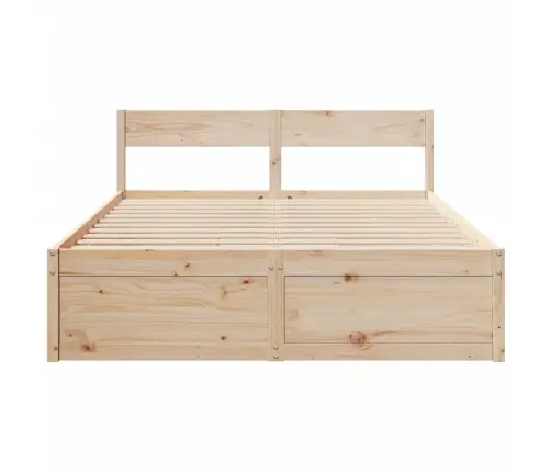 Gulta Bez Matrača, 150X200 Cm, Priedes Masīvkoks Vidaxl