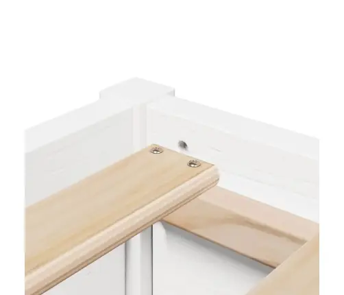 Lovos Rėmas Be Čiužinio, Baltas, 180X200cm Pušies Masyvas