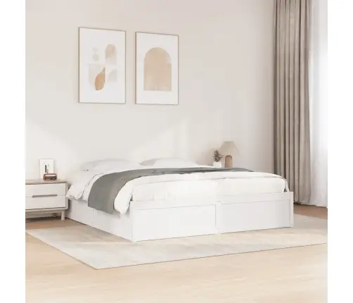 Lovos Rėmas Be Čiužinio, Baltas, 180X200cm Pušies Masyvas