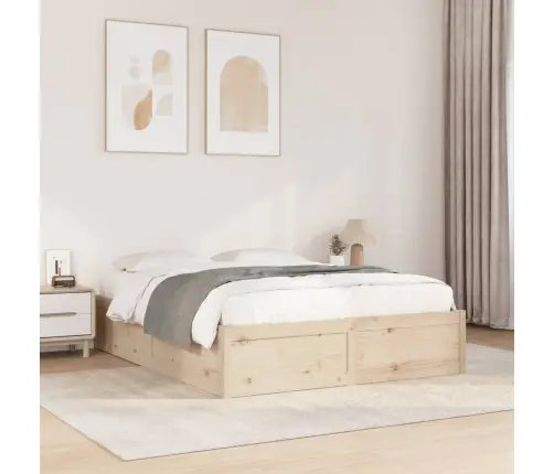 Gulta Bez Matrača, 150X200 Cm, Priedes Masīvkoks Vidaxl