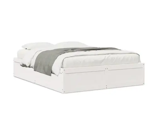 Lovos Rėmas Be Čiužinio, Baltas, 150X200cm Pušies Masyvas