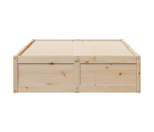 Gulta Bez Matrača, 135X190 Cm, Priedes Masīvkoks Vidaxl