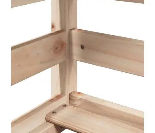 Dviaukštė Lova Su Stogeliu, Balta, 80X200cm Pušies Masyvas