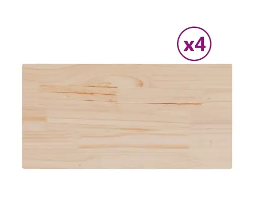 Galda Virsmas, 4 Gab., 90X45X2,5 Cm, Taisnstūra, Priedes Koks Vidaxl