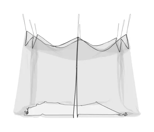 Moskītu Tīkls Iekštelpām Āra 156 Siets Melns 300X300X250 Cm Vidaxl