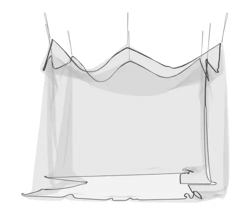 Moskītu Tīkls Iekštelpām Āra 156 Siets Melns 300X300X250 Cm Vidaxl